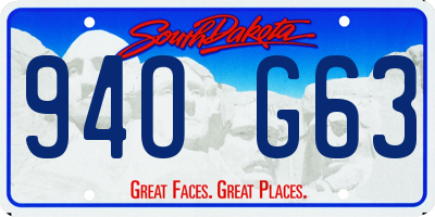 SD license plate 94OG63