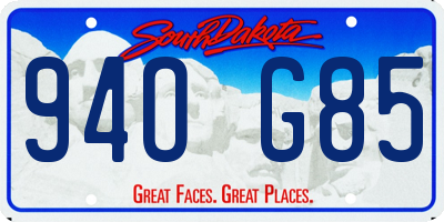 SD license plate 94OG85