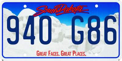 SD license plate 94OG86