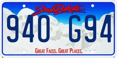 SD license plate 94OG94