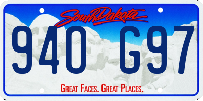 SD license plate 94OG97
