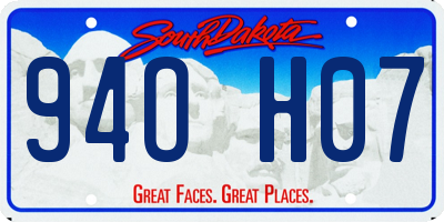 SD license plate 94OH07