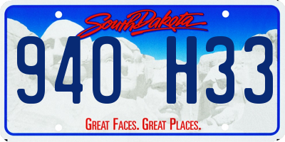 SD license plate 94OH33