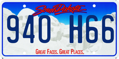 SD license plate 94OH66