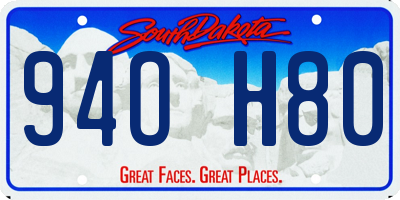 SD license plate 94OH80