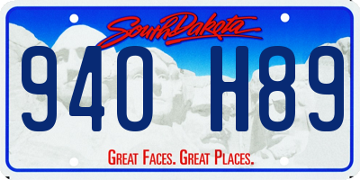 SD license plate 94OH89