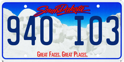 SD license plate 94OI03