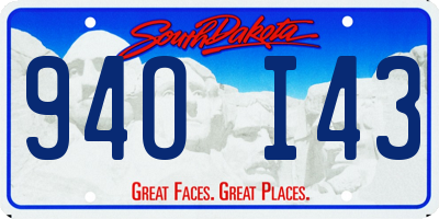 SD license plate 94OI43