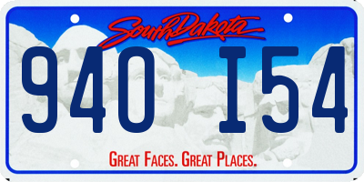 SD license plate 94OI54