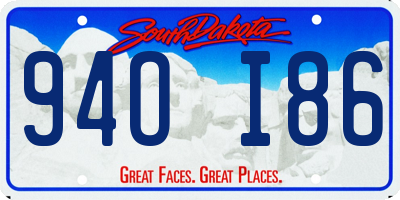 SD license plate 94OI86