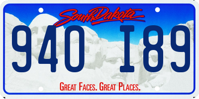 SD license plate 94OI89