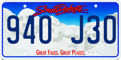 SD license plate 94OJ30