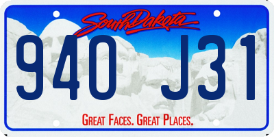 SD license plate 94OJ31