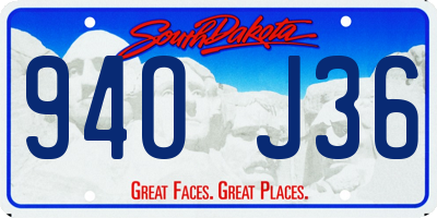 SD license plate 94OJ36
