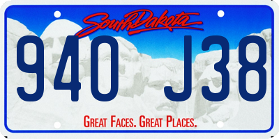 SD license plate 94OJ38