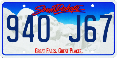 SD license plate 94OJ67