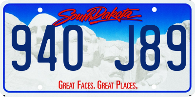 SD license plate 94OJ89
