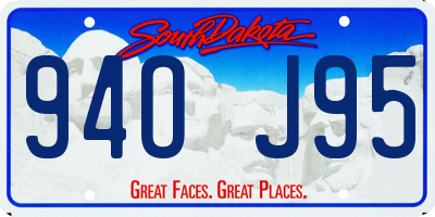 SD license plate 94OJ95