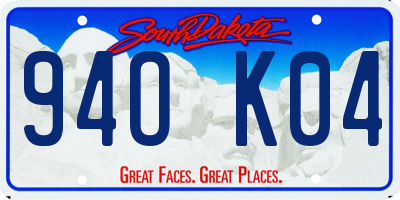 SD license plate 94OK04