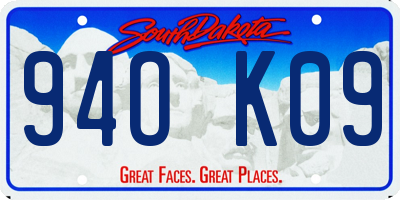 SD license plate 94OK09