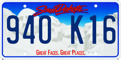 SD license plate 94OK16