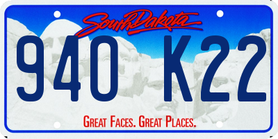SD license plate 94OK22