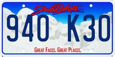 SD license plate 94OK30