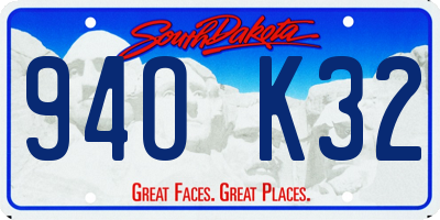 SD license plate 94OK32