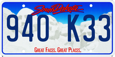 SD license plate 94OK33