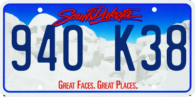 SD license plate 94OK38