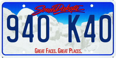 SD license plate 94OK40