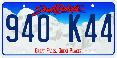 SD license plate 94OK44