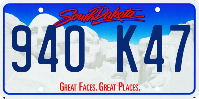 SD license plate 94OK47