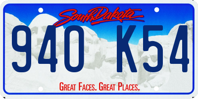 SD license plate 94OK54