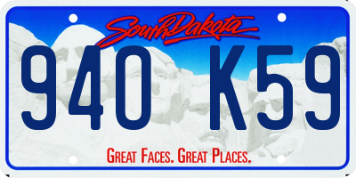 SD license plate 94OK59
