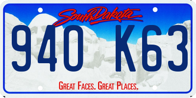 SD license plate 94OK63