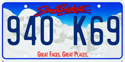 SD license plate 94OK69