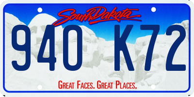SD license plate 94OK72
