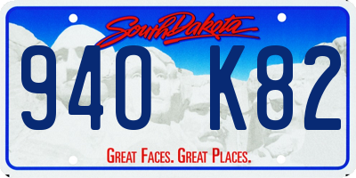 SD license plate 94OK82