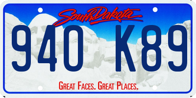 SD license plate 94OK89