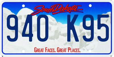 SD license plate 94OK95