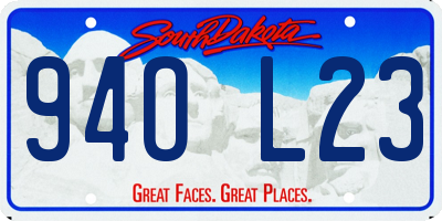 SD license plate 94OL23