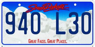 SD license plate 94OL30