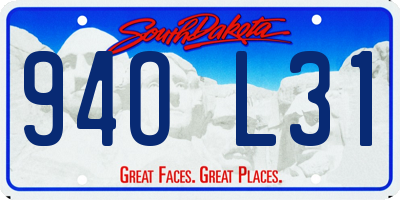 SD license plate 94OL31