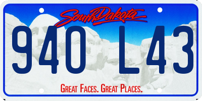 SD license plate 94OL43