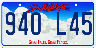 SD license plate 94OL45