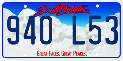 SD license plate 94OL53