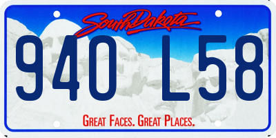 SD license plate 94OL58