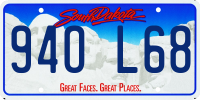 SD license plate 94OL68