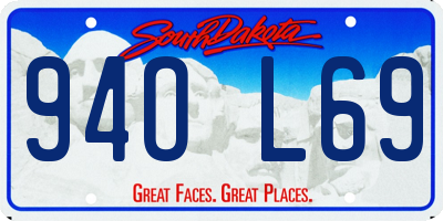 SD license plate 94OL69